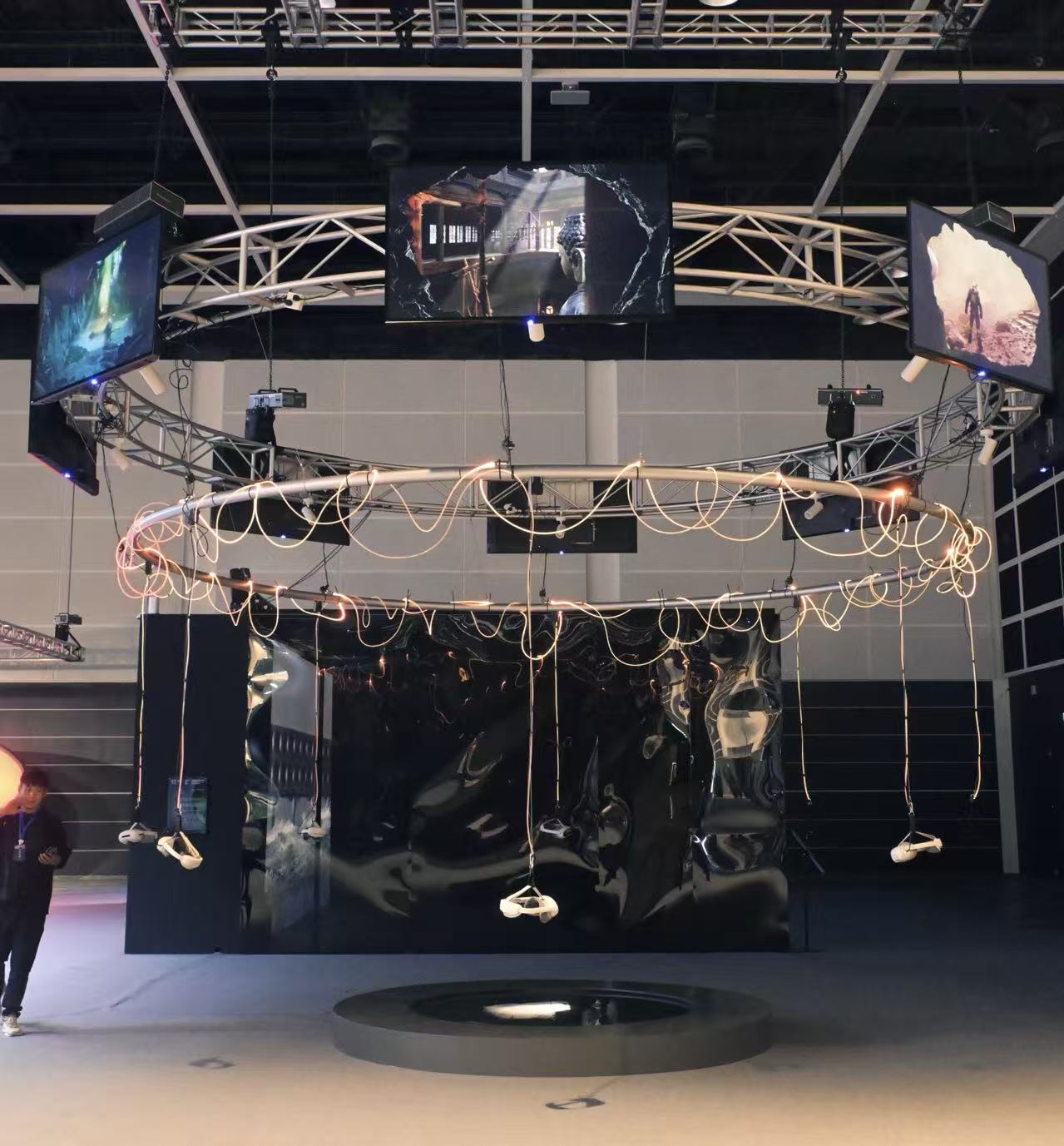 Deepcore exhibition installation at the Hong Kong International AI Art Festival