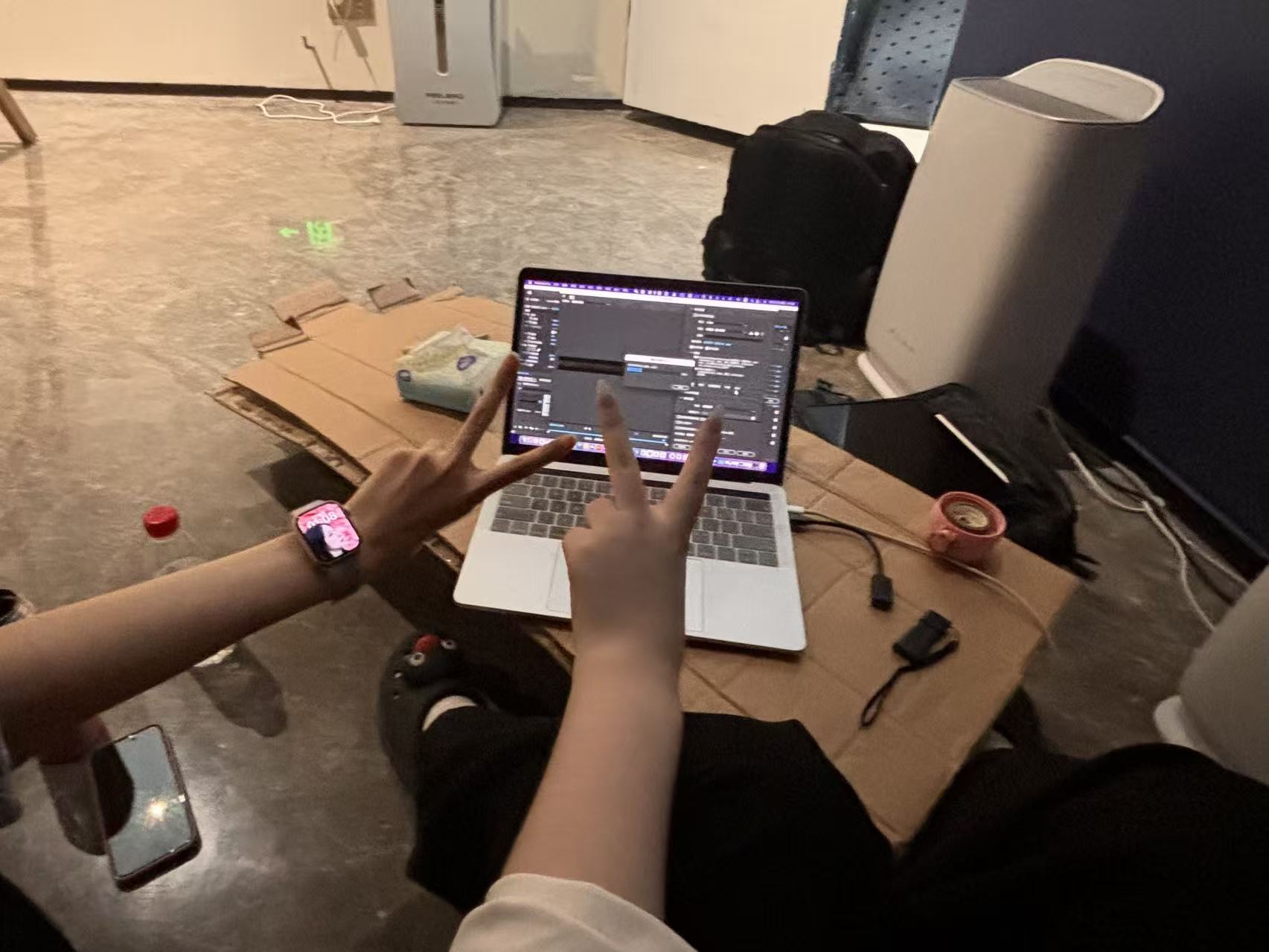 Late-night production work for Mingshan Shengying at Maitreya Museum